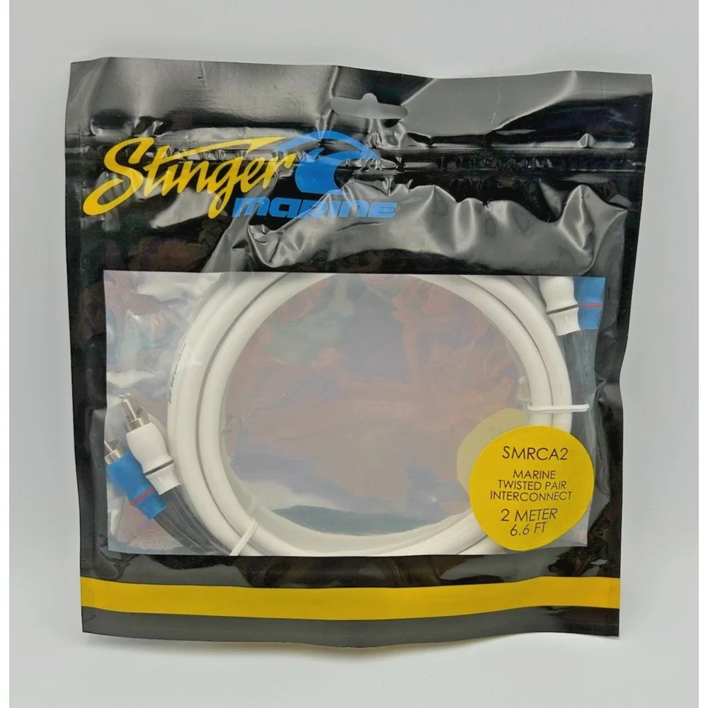 Stinger SMRCA2 Marine Grade 2-Channel RCA Interconnect Audio Cable 2m/6.6ft
